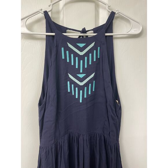 Anthropologie bobi Black Small NWT Navy embroidered boho maxi dress hippie $250 - Picture 5 of 7